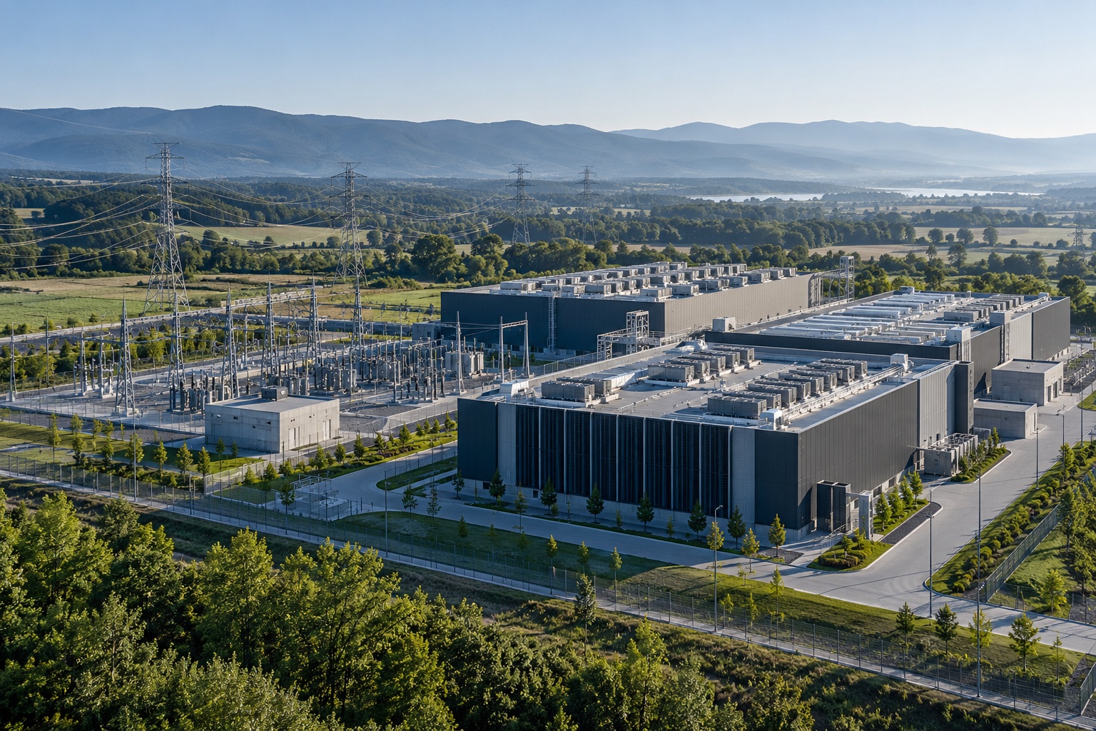 Modern data centre campus and electricity network